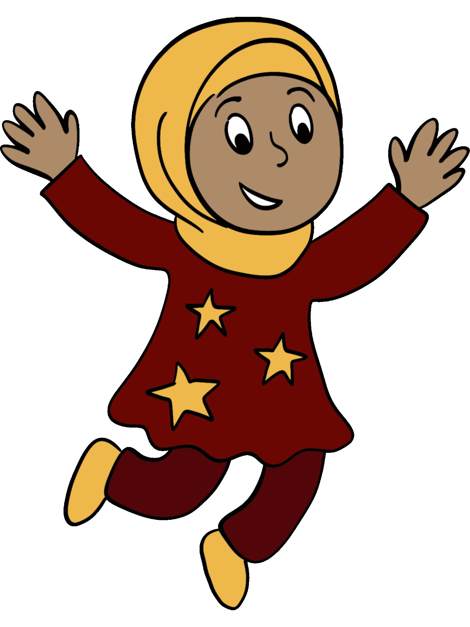 Kind springt auf der Stelle